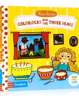 现货英文原版 Goldilocks and the Three Bears金发女孩纸板操作英语活动书幼儿英语启蒙图书绘本儿童书籍
