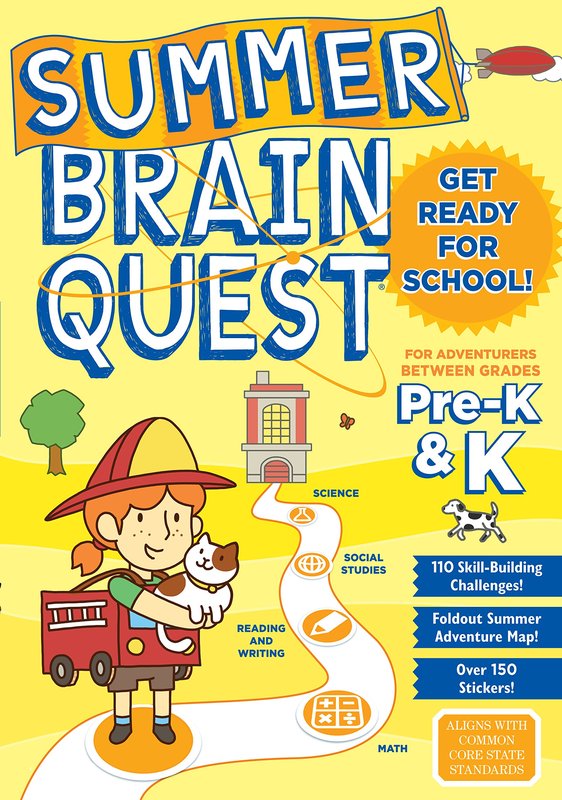 【现货】英文原版 Summer Brain Quest Between Grades Pre KK大脑任务暑期练习册美国学前练习获奖系列书籍