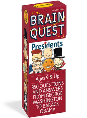【现货】英文原版 Brain Quest Presidents 卡片书 美国总统9岁以上认知智力开发主题卡片书美国学前全科练习获奖系列书籍