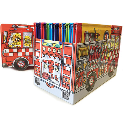 预订英文原版 Amazing Machines Big Truckload ofFun神奇的机器盒装14册一套精装全彩图画书交通工具科普绘本儿童书籍