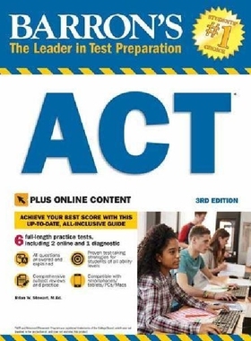 【现货】英文原版 Barrons ACT 3rd Edition WithBonusOnlineTests 巴朗ACT考试指南 第3版 学习书籍【现货】