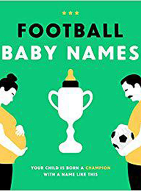 英文原版 Football Baby Names 足球宝贝的名字生活书籍