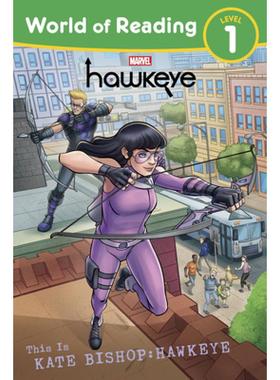 【现货】英文原版 阅读世界这是凯特·毕晓普 L1 World of Reading This is Kate Bishop Hawkeye 鹰眼 儿童英雄冒险故事书籍