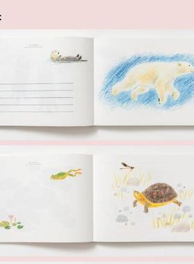 【现货】日文原版 100 Writing Crafting Papers of Animals动物的100张书写手工纸 动物制作工艺品精美插画艺术类书籍