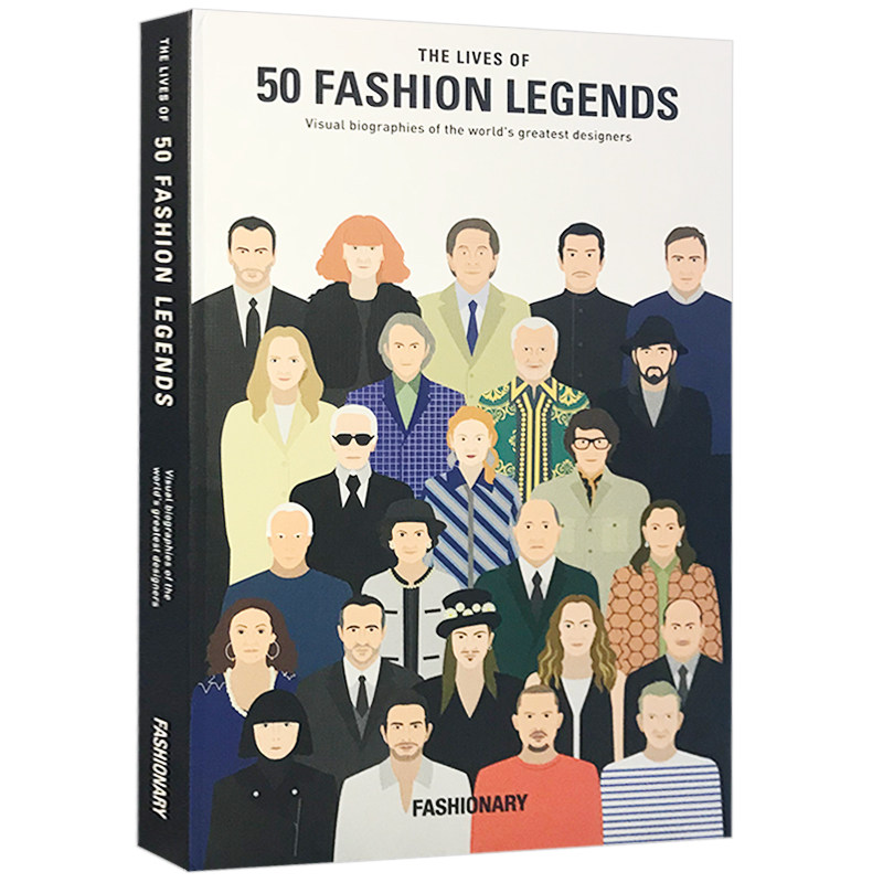 【现货】The Lives of 50 Fashion Legends 50个时尚传奇的生活 Fashionary50位设计大师时尚服饰设计品牌创始者事迹书籍