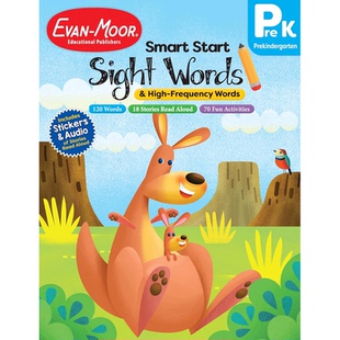【预售】英文原版Smart Start Sight Words, Grade PreK 聪慧启蒙系列 高频词 幼儿园小中班  Evan-Moor 幼儿学习辅导书籍