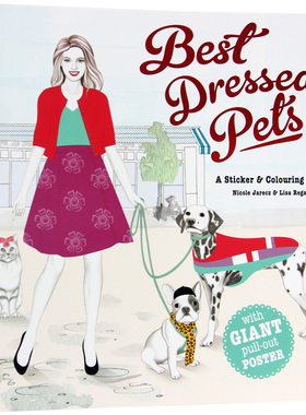Best-Dressed Pets 时尚的宠物 艺术画册 DIY手动任意搭 内附贴纸