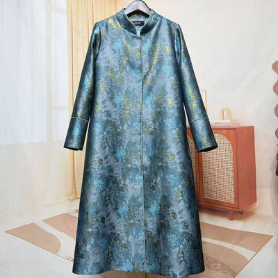 新中式国风提花风衣外套