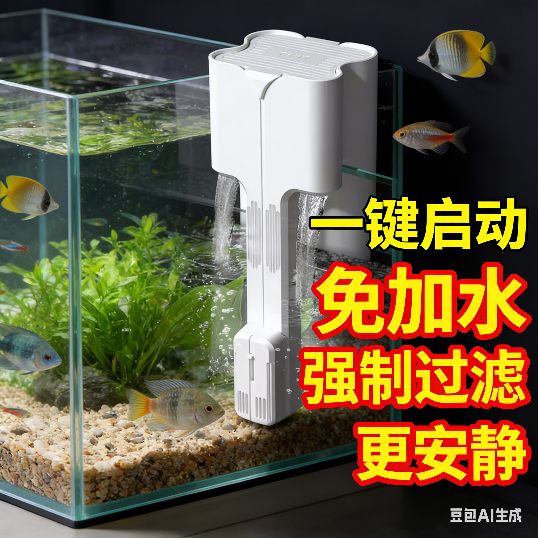 鱼缸过滤器壁挂外置过滤桶三合一免加水超安静循环净水制氧一体机,宠物/宠物食品及用品,过滤设备,淘宝优惠券,粉丝福利购,淘宝优惠卷