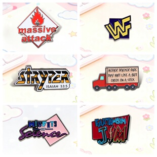 Massive Attack WWF Stryper Earthworm Rock Game Movie Pins
