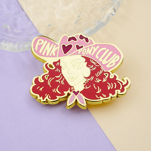 Pink Pony Club 粉马俱乐部插排姐Chappell Roan金属徽章胸针配饰