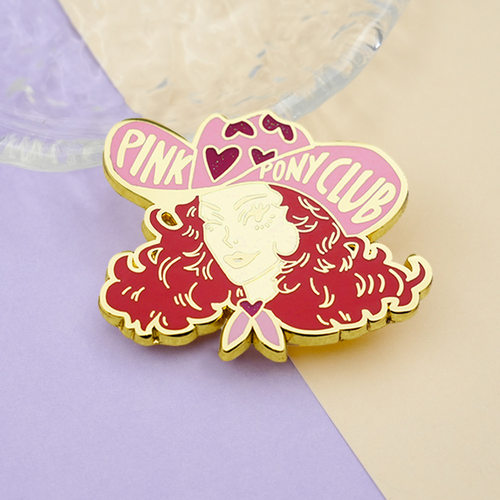 Pink Pony Club 粉马俱乐部插排姐Chappell Roan金属徽章胸针配饰