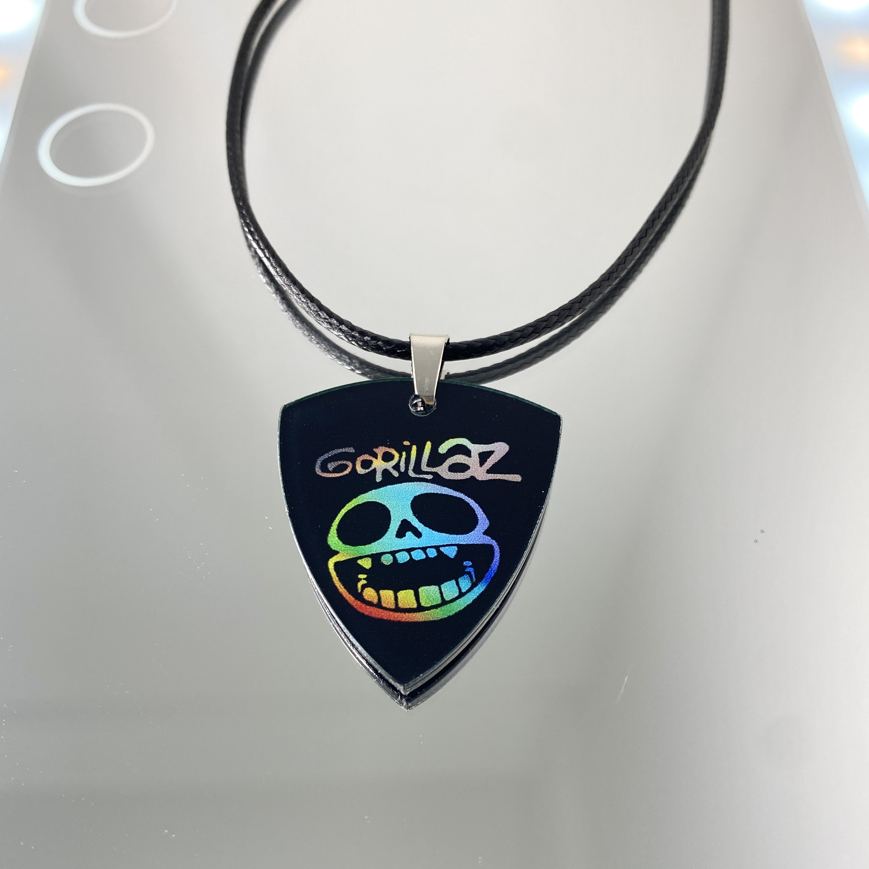 Gorillaz街头霸王乐队周边吉他拨片项链配饰专辑欧美摇滚钥匙扣