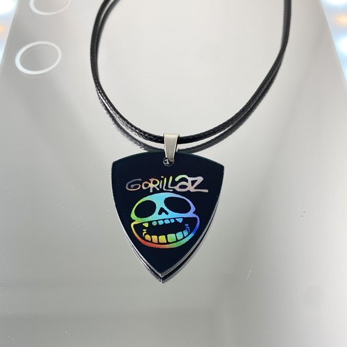 Gorillaz街头霸王乐队周边吉他拨片项链配饰专辑欧美摇滚钥匙扣