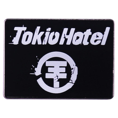 Tokio Hotel 东京酒店德国摇滚乐队logo 方形金属徽章胸针配饰