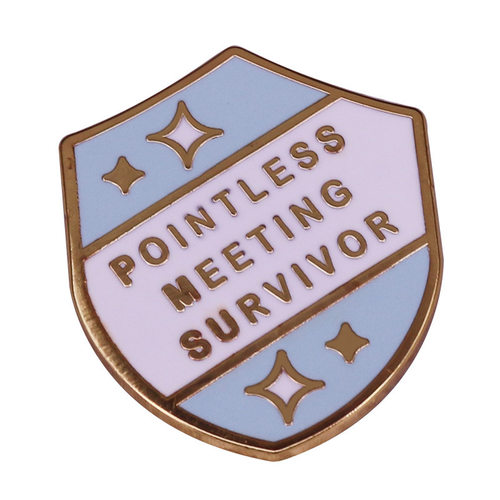 Pointless Meeting Survivor 无效会议幸存者金属徽章胸针配饰