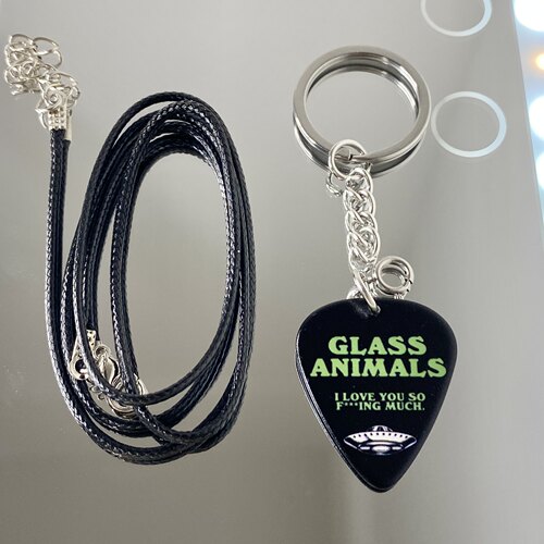 【可弹奏】Glass Animals易碎动物周边吉他拨片项链钥匙扣配饰