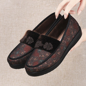 软底防滑老人鞋 冬季 加绒保暖老太太鞋 妈妈鞋 老北京布鞋 女奶奶棉鞋