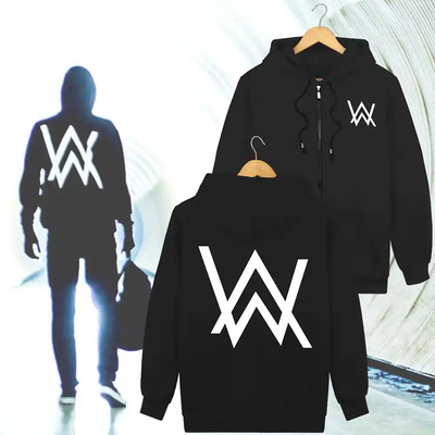 艾伦沃克卫衣连帽拉链音乐