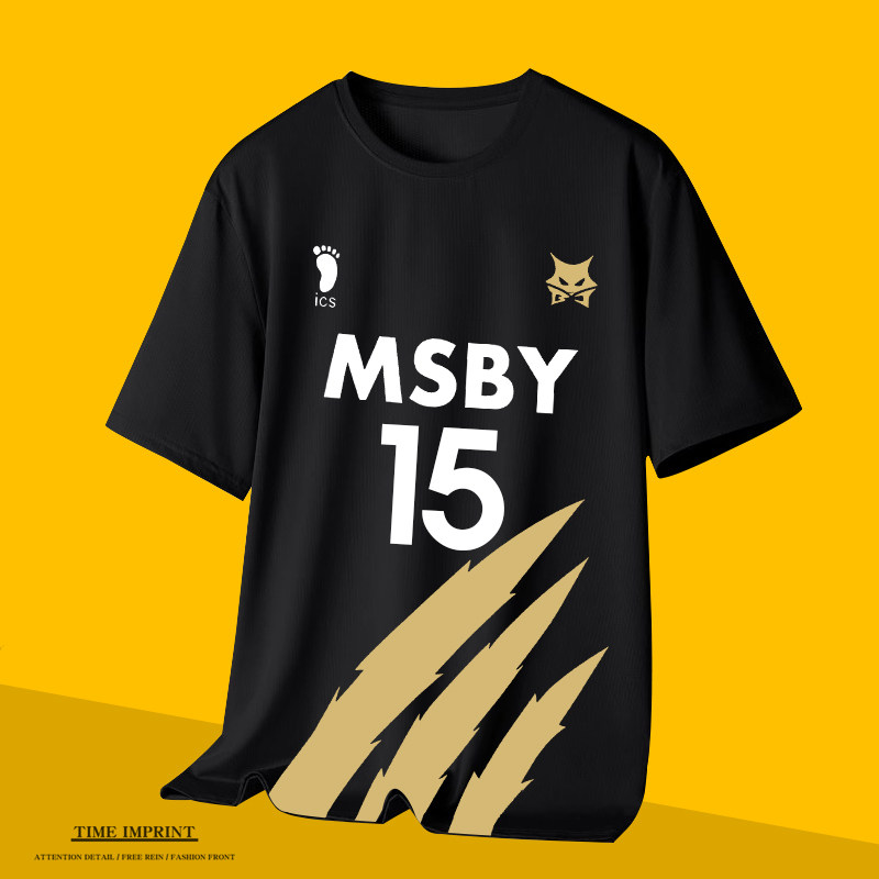 排球少年T恤短袖速干动漫周边痛衣服战队定制二次元大码运动衫男