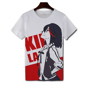 KILL LA KILL斩服少女缠流子衣服皐月短袖T恤痛衣大码学生装cos服
