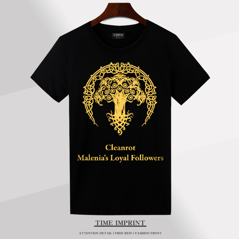 新款法环动漫周边短袖T恤男游魂癫火之王三指痛衣冰丝速干定制装