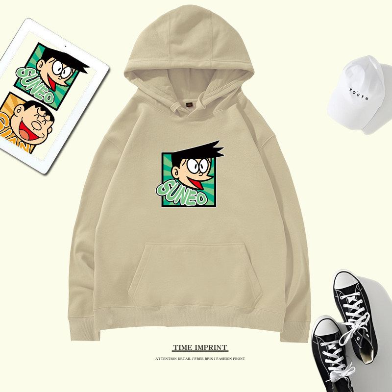 胖虎和小夫卫衣连帽动漫定制痛衣服长袖秋冬帽衫学生装情侣外套T