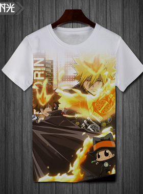 家庭教师T恤reborn阿纲云雀痛衣动漫定制学生短袖痛衣蓝波cos衣服