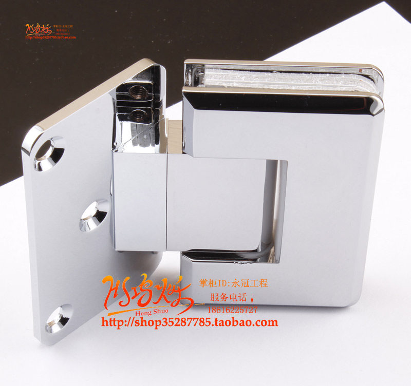 铜浴室夹玻璃门夹 135度 单边浴室夹 45度单面浴室夹 亮光