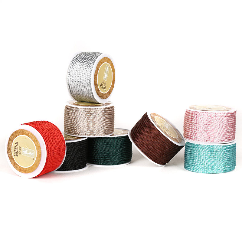 芊雅3mm锦纶编织柔软型玉米线纹路DIY手工项链手链包挂等半成品绳