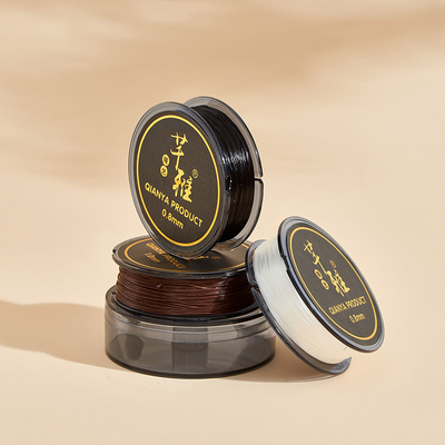 芊雅黑金系列扁丝弹力绳尺寸星月猴头水晶翡翠单圈手串弹力丝