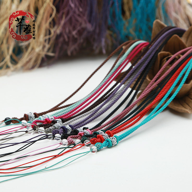 芊雅sky米兰线手工编织线圈银线环男女吊坠挂件项链绳项链挂线