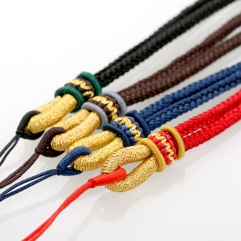 芊雅手工编织台湾线手工编织八股项链绳可调节蜜蜡翡翠吊坠绳线