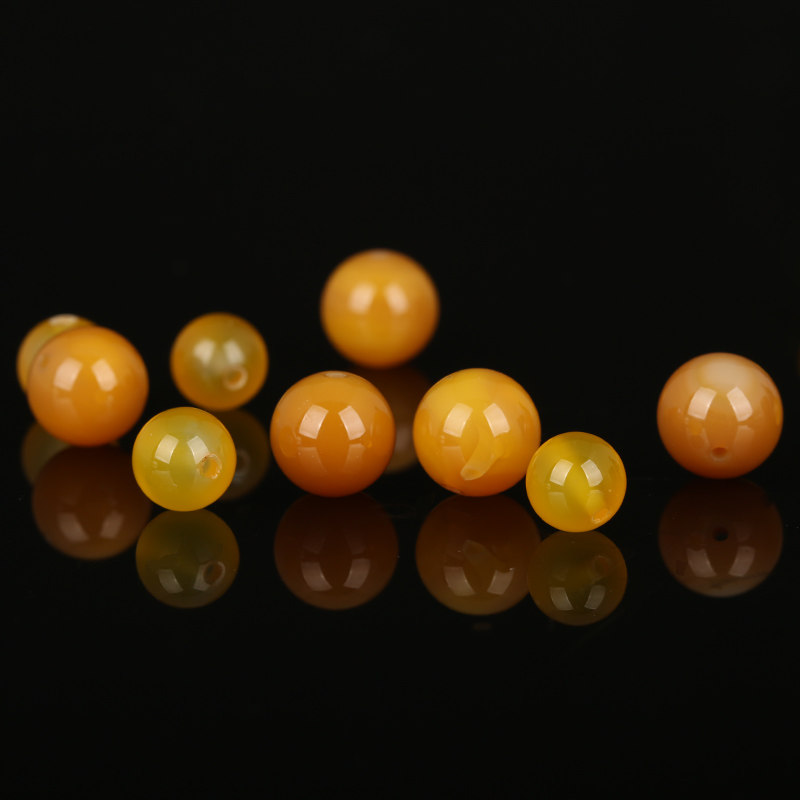 芊雅黄玛瑙散珠圆珠子金刚菩提星月菩提diy手链饰品配饰配件