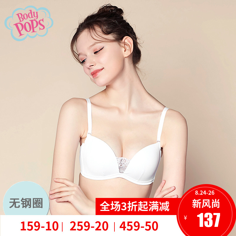 bodypopsÐÂÆ·Èý½Ç±ÐÔ¸ÐÊæÊÊÌõÎÆÓ¡»¨ÎÞ¸ÖȦÎÄÐØÄÚÒÂÅ®BCBR864TF1