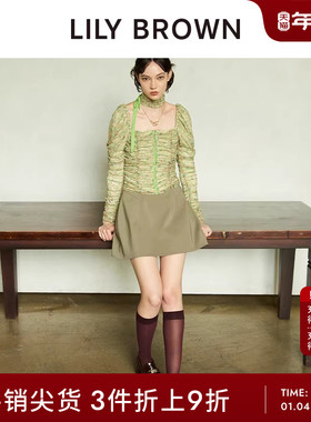 LILY BROWN春夏款 简约百搭高腰廓形膝上半身裙LWFS251021