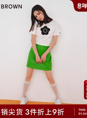 LILY BROWN春夏款 甜酷百搭短款露腰A字半身裙LWFS231104