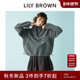 LILY BROWN2025秋冬新品 百搭绒感半拉链抽绳刺绣上衣LWCT254127