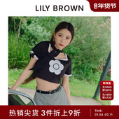 LILY T恤LWCT244123 QUANT方领学院风短款 BROWN秋冬款 MARY