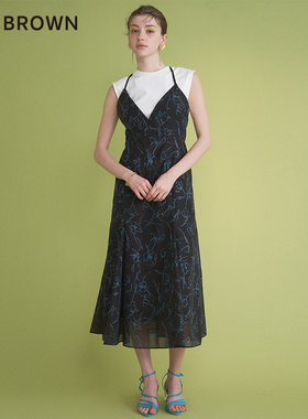 LILY BROWN春夏款 温柔精致碎花刺绣无袖连衣裙LWFO232060