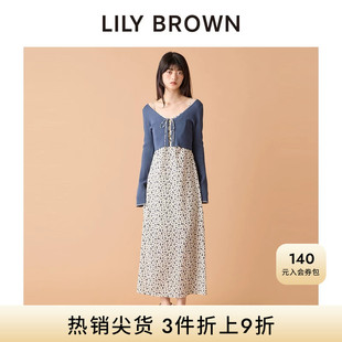LILY BROWN秋冬款纯色针织开衫吊带连衣裙两件套LWFO254101