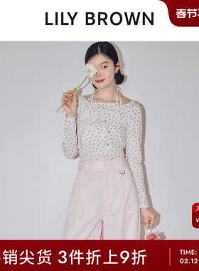 LILY BROWN春夏款 甜美挂脖吊带长袖两件套上衣LWCT251115