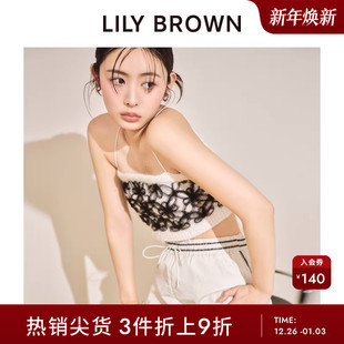 亮片针织短抹胸吊带背心LWNT242808 时尚 LILY BROWN春夏款