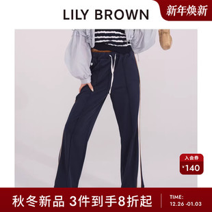 QUANT高腰系带运动休闲裤 MARY LWCP254012 BROWN2025秋冬新品 LILY