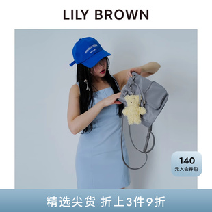 连衣裙LWFO242110 LILY BROWN春夏款 甜美方领露背短款 无袖