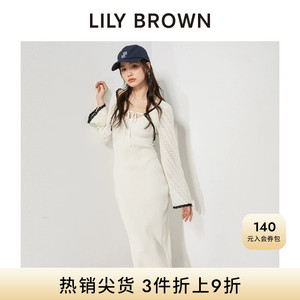 LILY BROWN春夏款 吊带针织外套露背2件套连衣裙LWNO241062