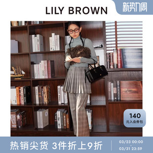LWFP244042 气质设计微喇两件套百褶裙裤 LILY BROWN秋冬款