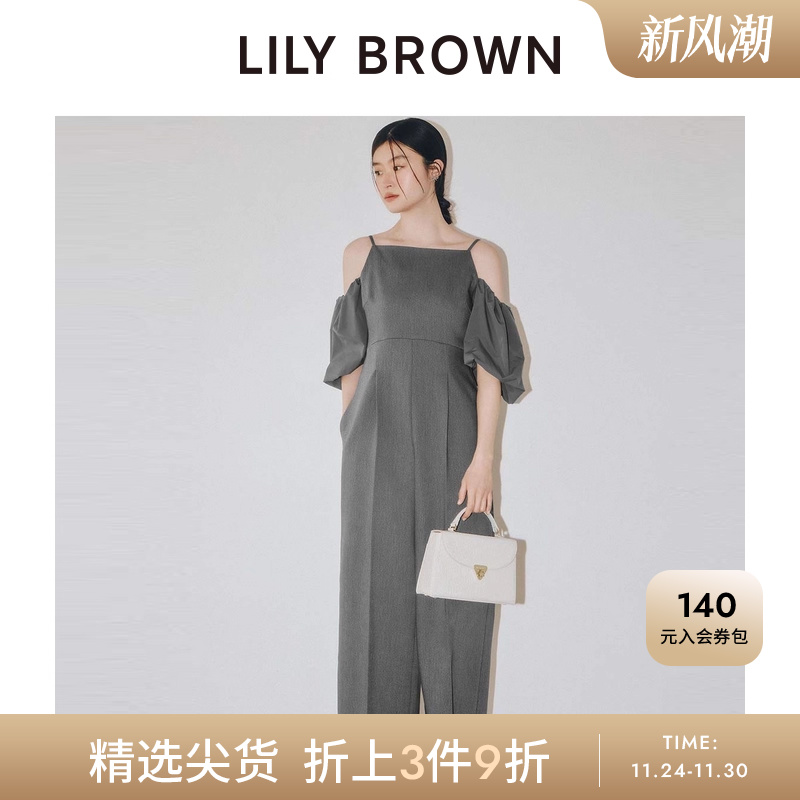 LILYBROWN灯笼袖直筒连体裤