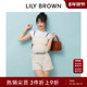 LILY LWFP252090 休闲短裤 BROWN春夏款 百搭高腰腰带纯色西装