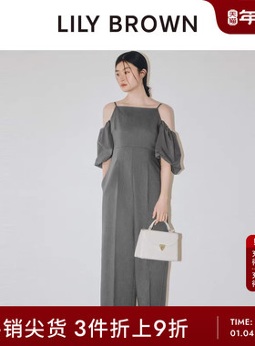 LILY BROWN春夏款 气质方领灯笼袖直筒连体裤LWFO251104